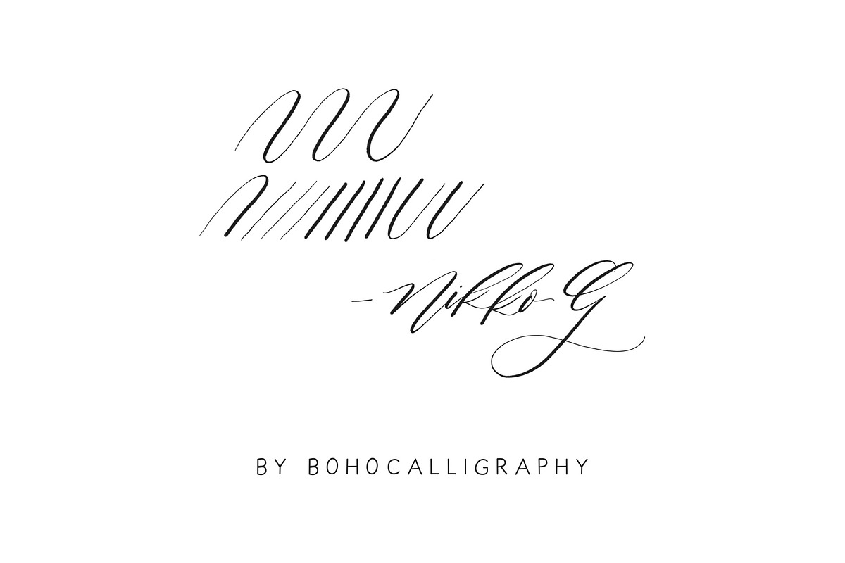 Dip Pen Procreate Calligraphy Brush, a Brush Add-On by BohoCalligraphy (Photo 2 of 5)