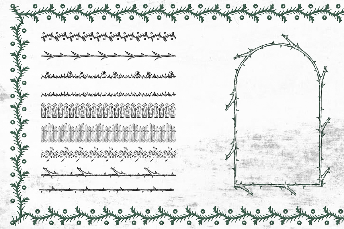 Garden Set Brushes Ornaments preview 4