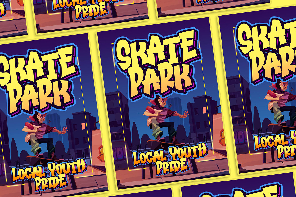 Gemstone Graffiti Font, a Font by Blankids Studio (Photo 3 of 5)