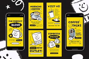 Yellow Coffee Shop Instagram Set