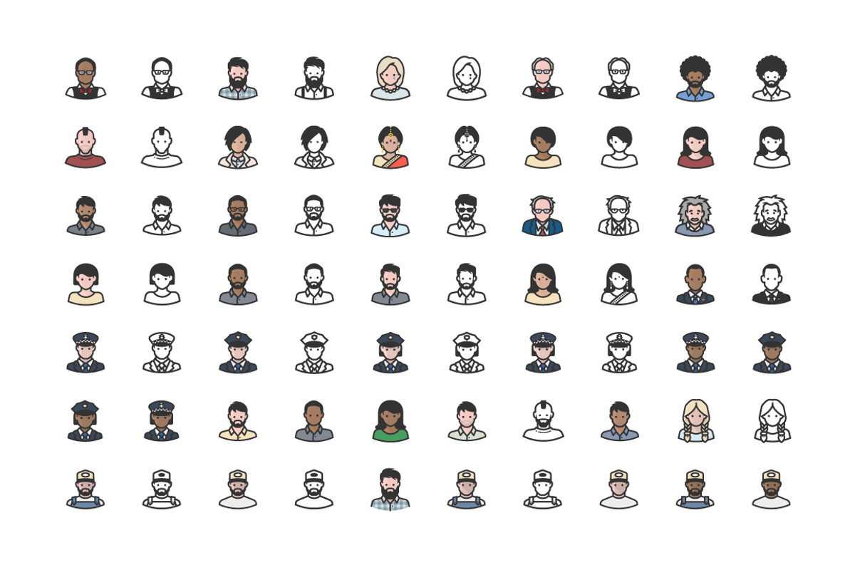 70 Avatar Icons, an Icon by Iconify.it (Photo 3 of 3)