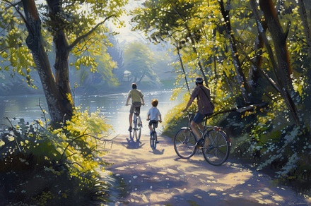 Two individuals on bicycles, riding, a Photo by Iftikhar Alam