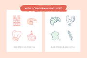 Paris & France Icons, an Outline Icon by Caroline Mackay (Thumbnail 4 of 8)