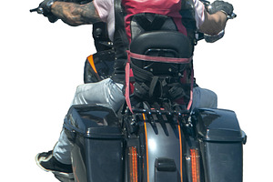 Person at motorcycle traveling, a Transportation Photo by DanFLCreativo