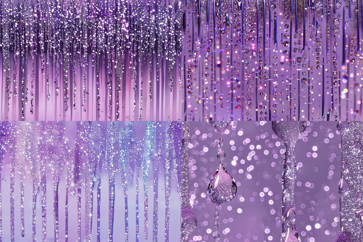 Lavender Dripping Glitter Patterns, a Pattern Graphic by PrintablesByFranklyn (Photo 5 of 6)