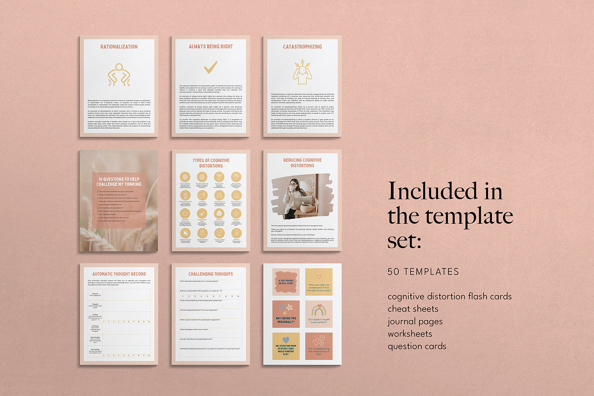 Cognitive Distortion Canva Templates, a Templates & Theme by Miri Campbell (Photo 9 of 10)