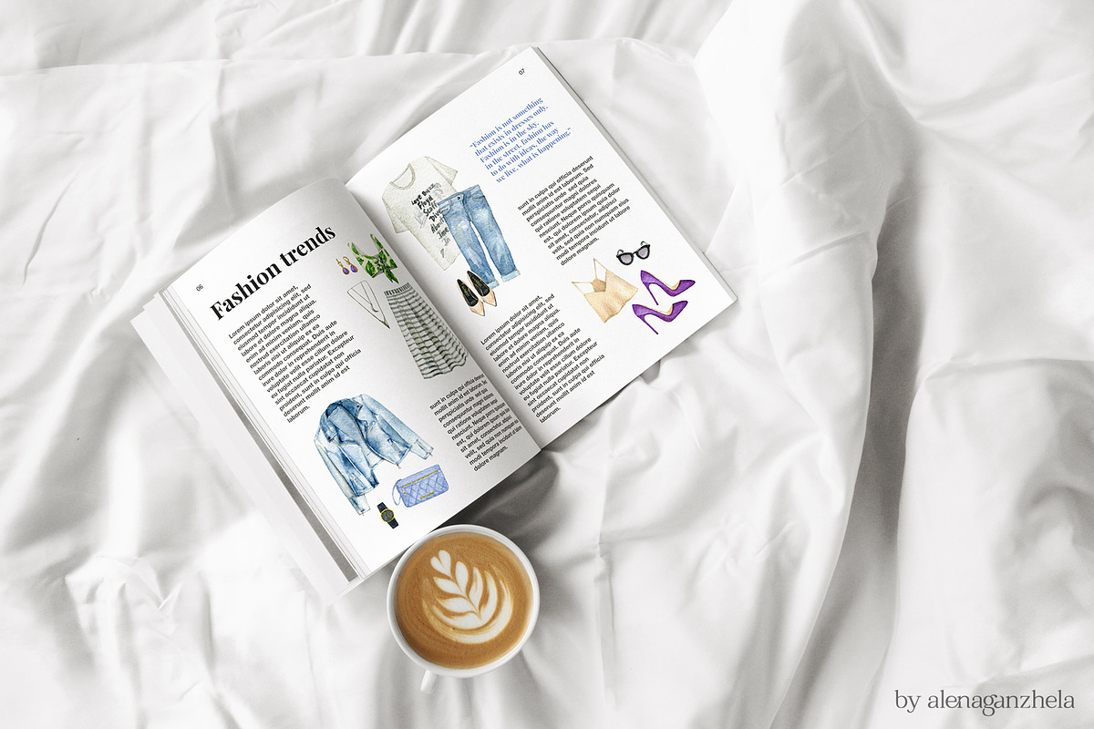 Watercolor fashion outfit creator, an Object Illustration by alenaganzhela (Photo 2 of 12)