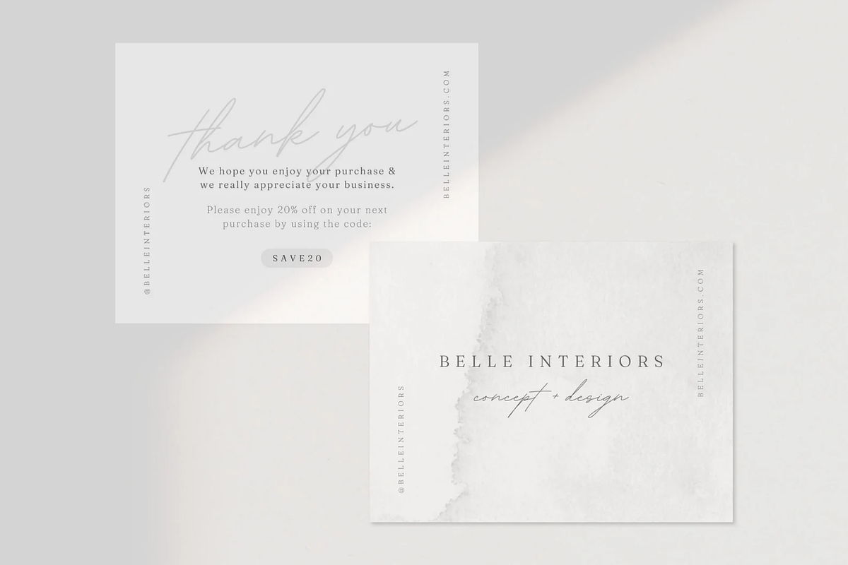 Thank You Card Template Canva, a Card Template by frommakertomaker (Photo 1 of 6)