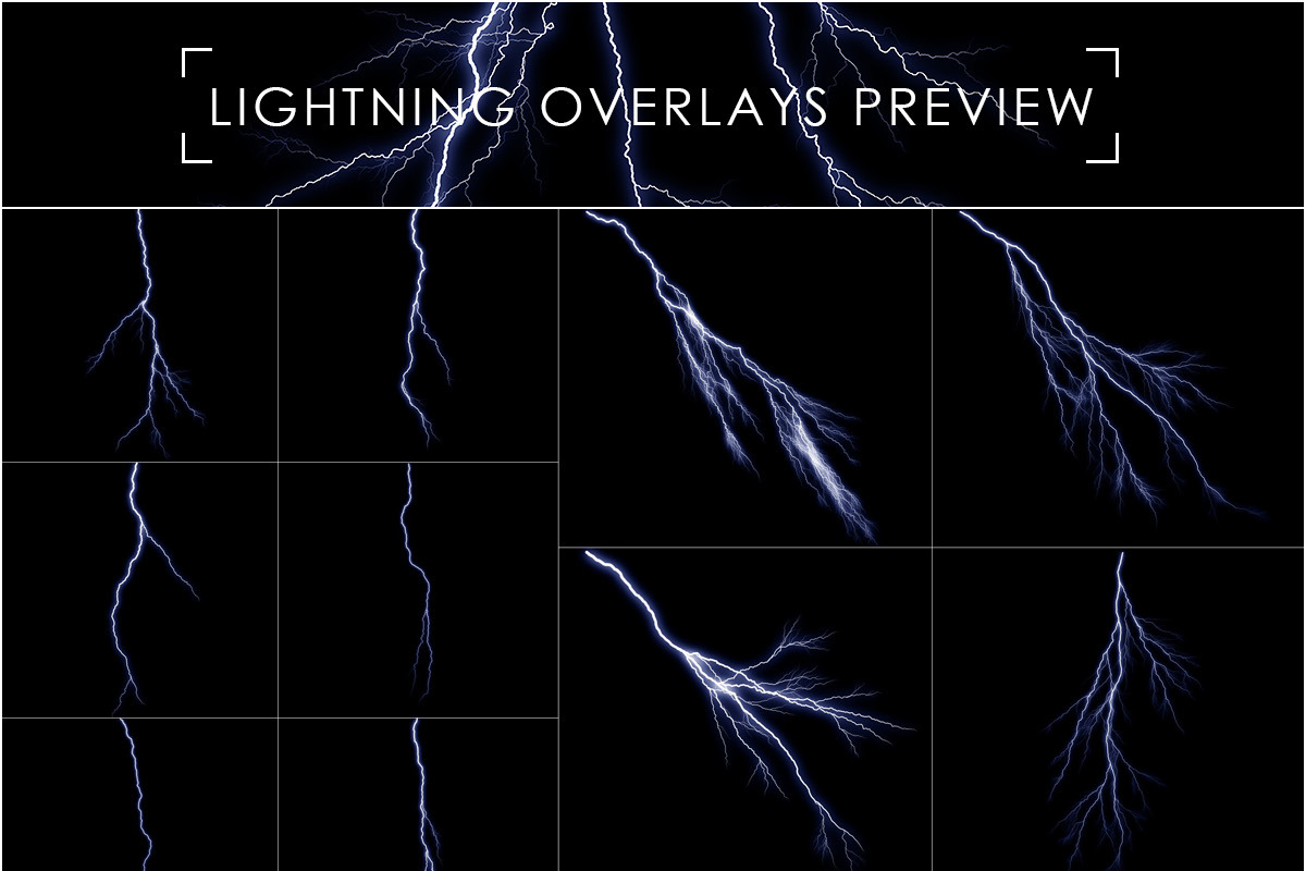 Lightning Effect Overlays, a Texture Graphic by NassyArt