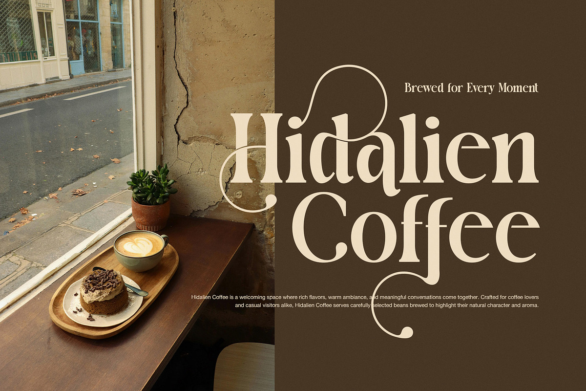 Amida Elegant Ligature Serif Font, a Serif Font by Graphicxell (Photo 3 of 8)