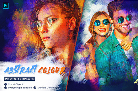 Abstract Color Art Photo Template, a Templates & Theme by U_Design