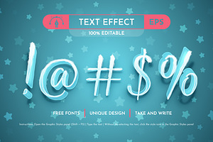 Snowy Winter - Editable Text Effect