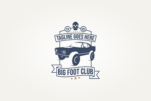 big foot off-road club icon logo, a Branding & Logo Template by Blazybone