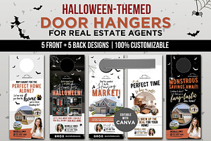 Real Estate Halloween Door Hanger