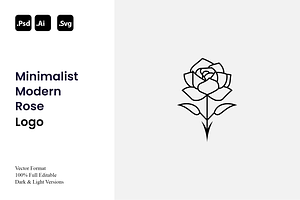 Minimalist Modern Rose Logo, a Branding & Logo Template by Luxury Logos