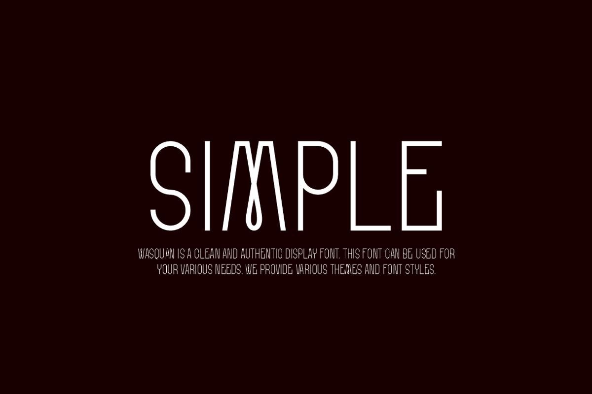 Wasquan - Minimal Font, a Sans Serif Font by Iqsiart Studio (Photo 2 of 7)