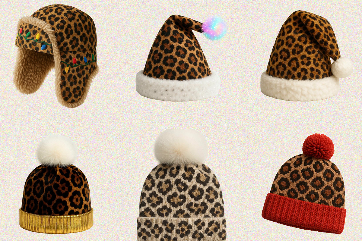 Christmas Leopard Santa Hat Clipart, an Illustration by SVGArt (Photo 8 of 8)
