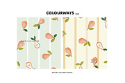 Pear Gingham Stripes Summer pattern, a Pattern Graphic by Milatoo (Thumbnail 3 of 4)