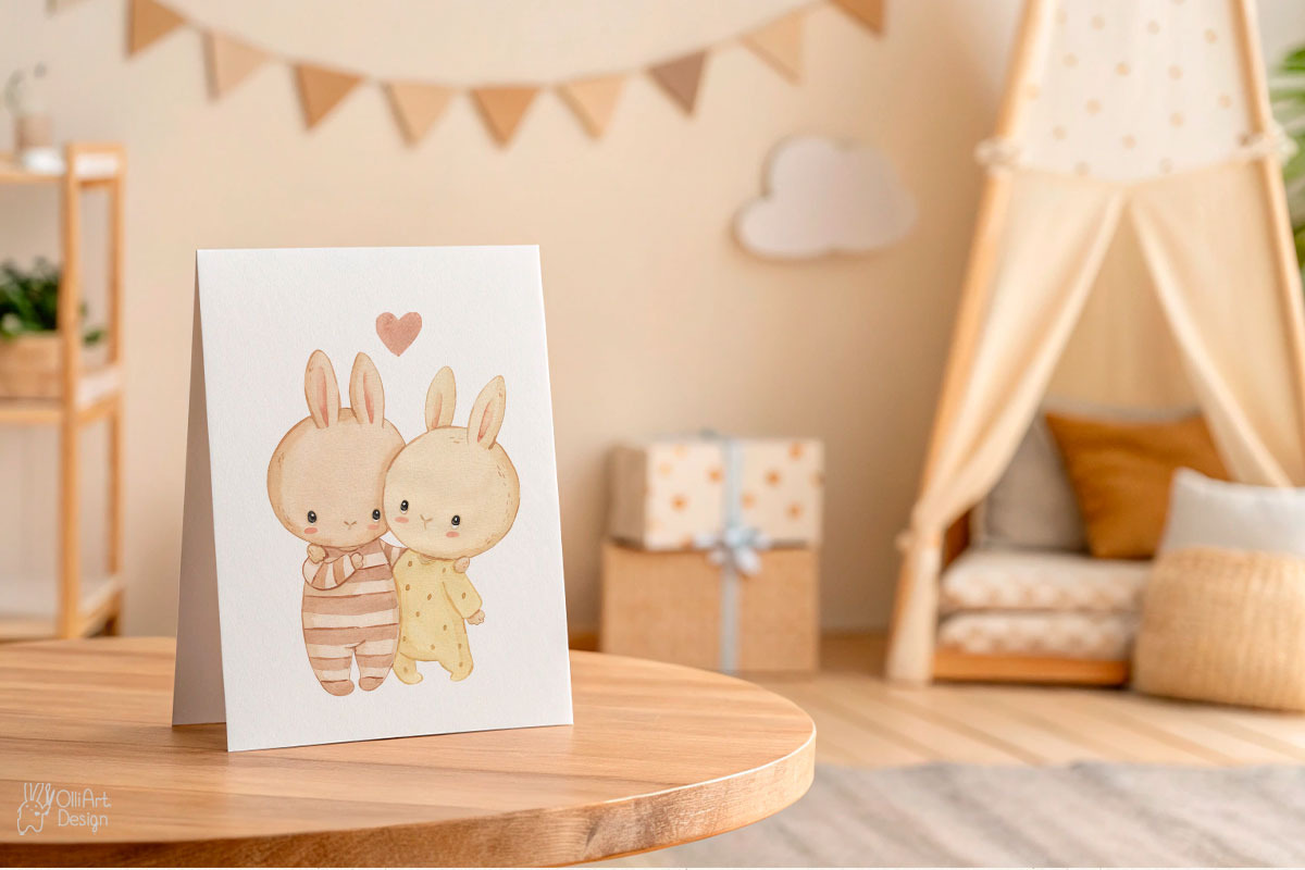 LITTLE FRIENDS Watercolor clipart, an Animal Illustration by OlliArtDesign (Photo 3 of 6)
