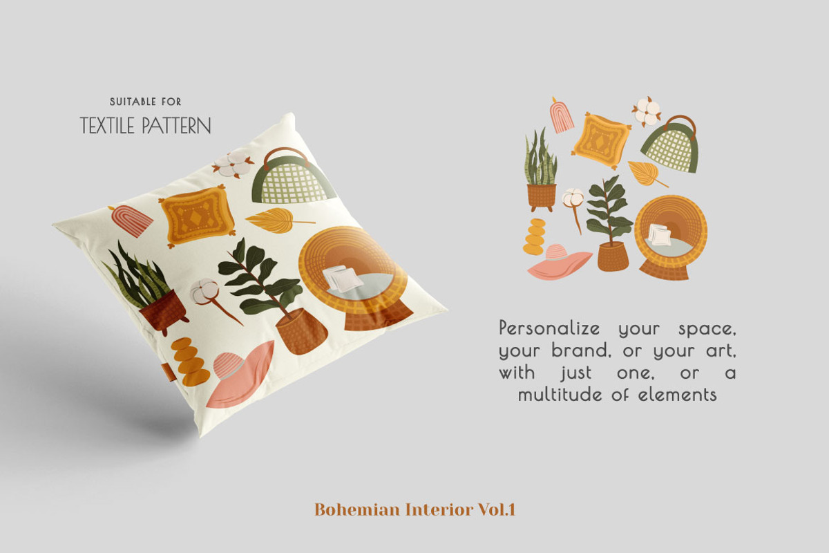 Bohemian Interior Vol.1, an Object Graphic by Bewalrus Studio (Photo 4 of 7)