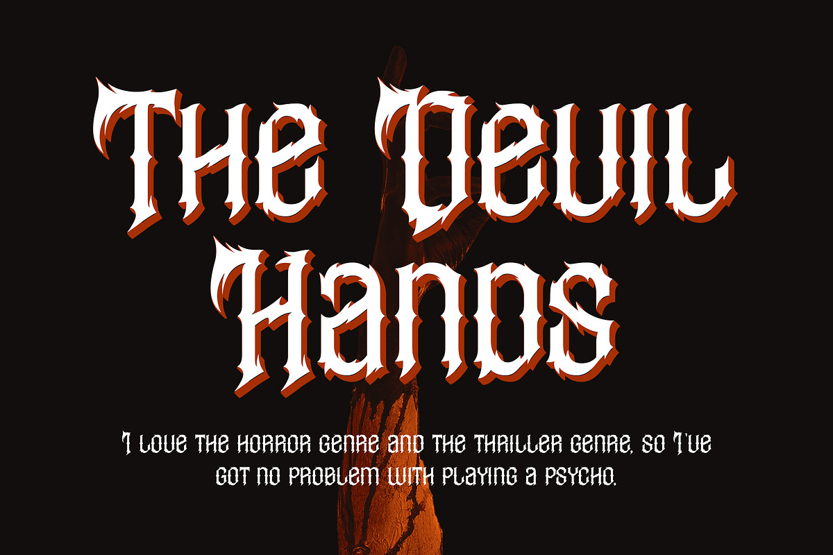Devil Spirit, a Font by HATFSTUDIO (Photo 6 of 8)