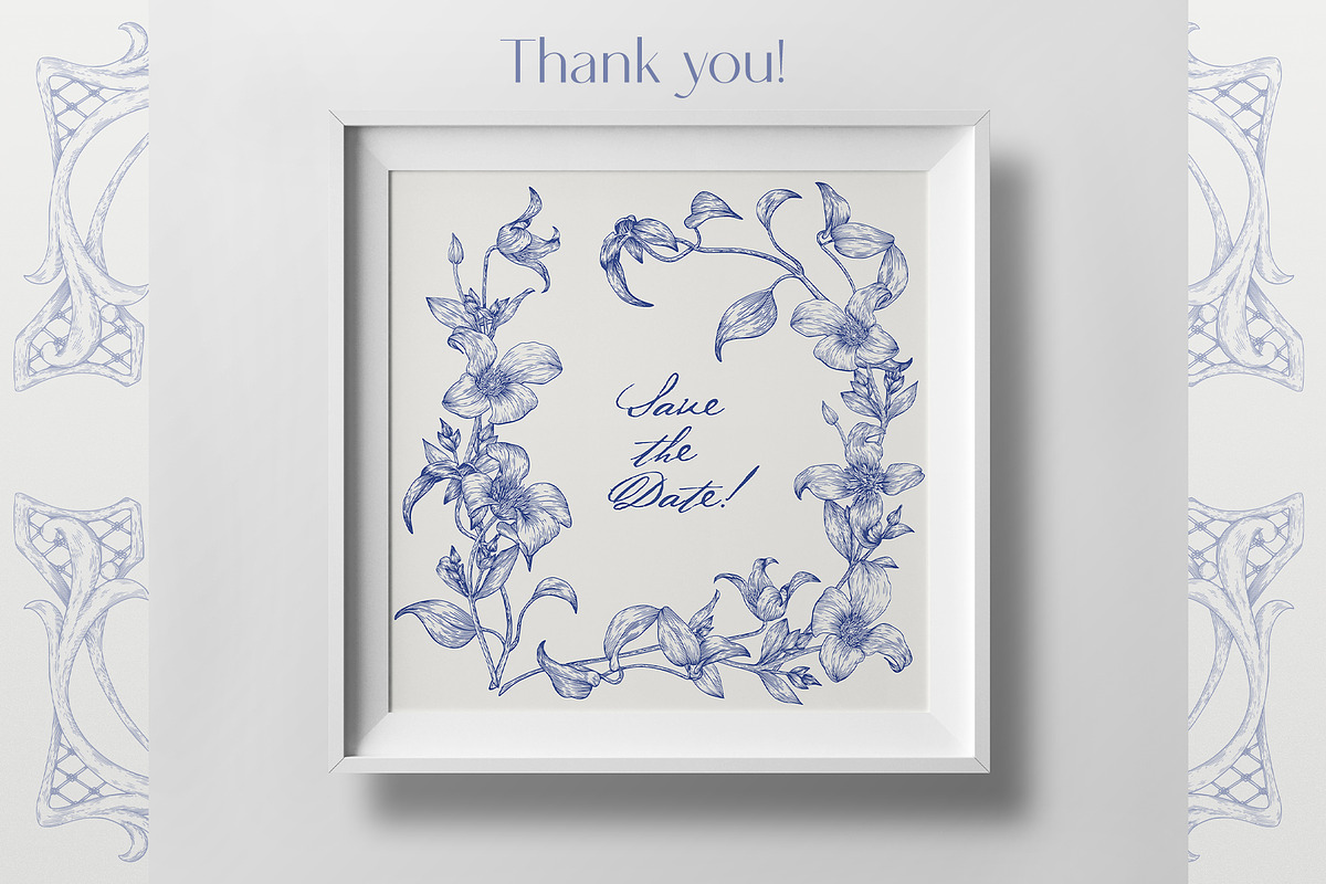 Vintage baroque frames Toile Vector, a Decorative Illustration by ON_lineart_store (Photo 10 of 10)