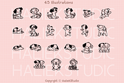 Dalmatian Procreate Stamp Brush Set, a Brush Add-On by HalieKStudio (Thumbnail 3 of 9)