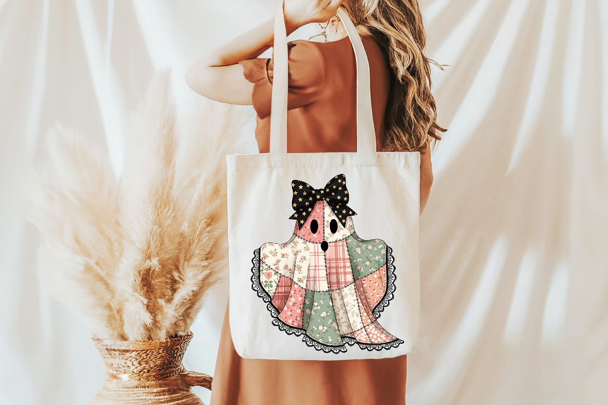 Patchwork Ghost Png, an Illustration by Craft Nest (Photo 3 of 6)