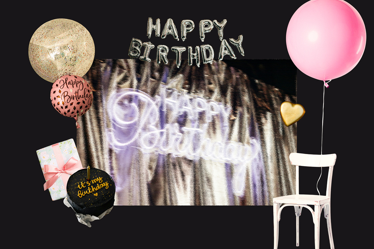 Birthday Party Collage Elements, an Object Graphic by Anzhelika (Photo 2 of 10)