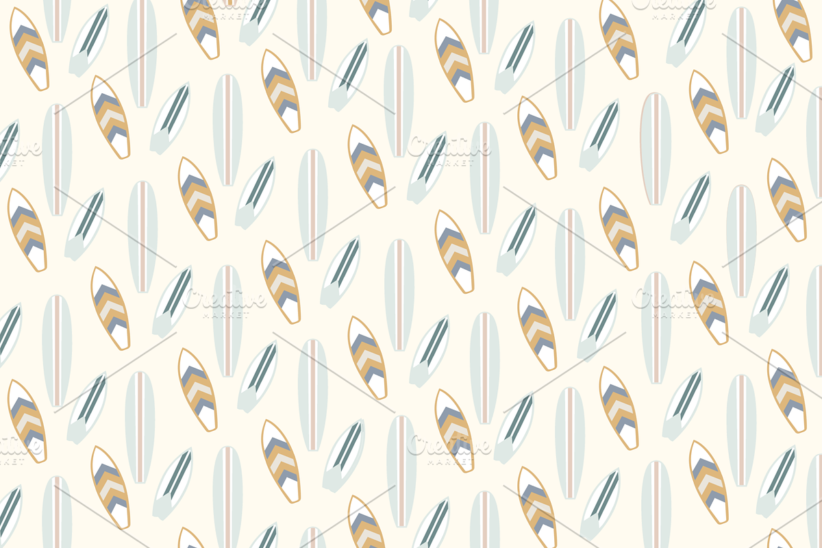 Retro Surfboard Pattern Collection | Addagirl Design