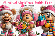 Whimsical Christmas Teddy Bear, a Seasonal Illustration by fashionaddict (Thumbnail 1 of 7)