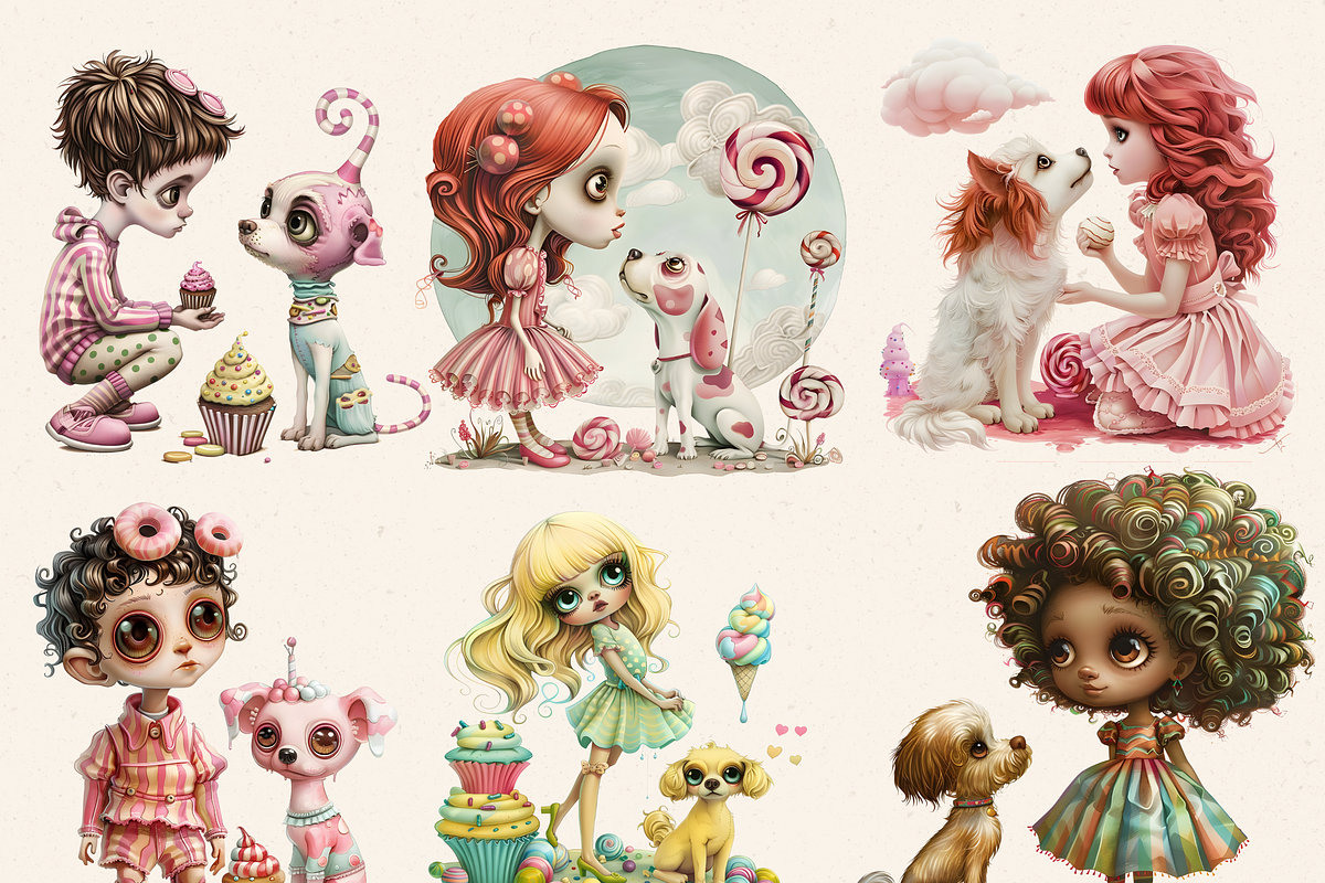 CANDYLAND QUIRKY FRIENDS CLIPART, a Person Illustration by Daring Digies (Photo 2 of 8)