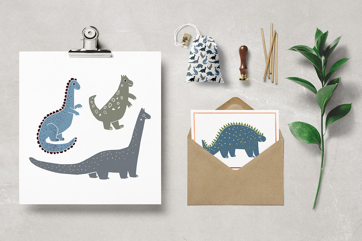 Cute Dinosaurs, an Animal Illustration by Mii Lab (Photo 3 of 6)