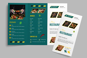 Restaurant Menu Trifold Brochure, a Brochure Template by MightyDesign
