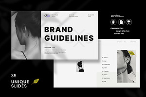 Brand Guideline PowerPoint Template, a Presentation Template by Aura Agency