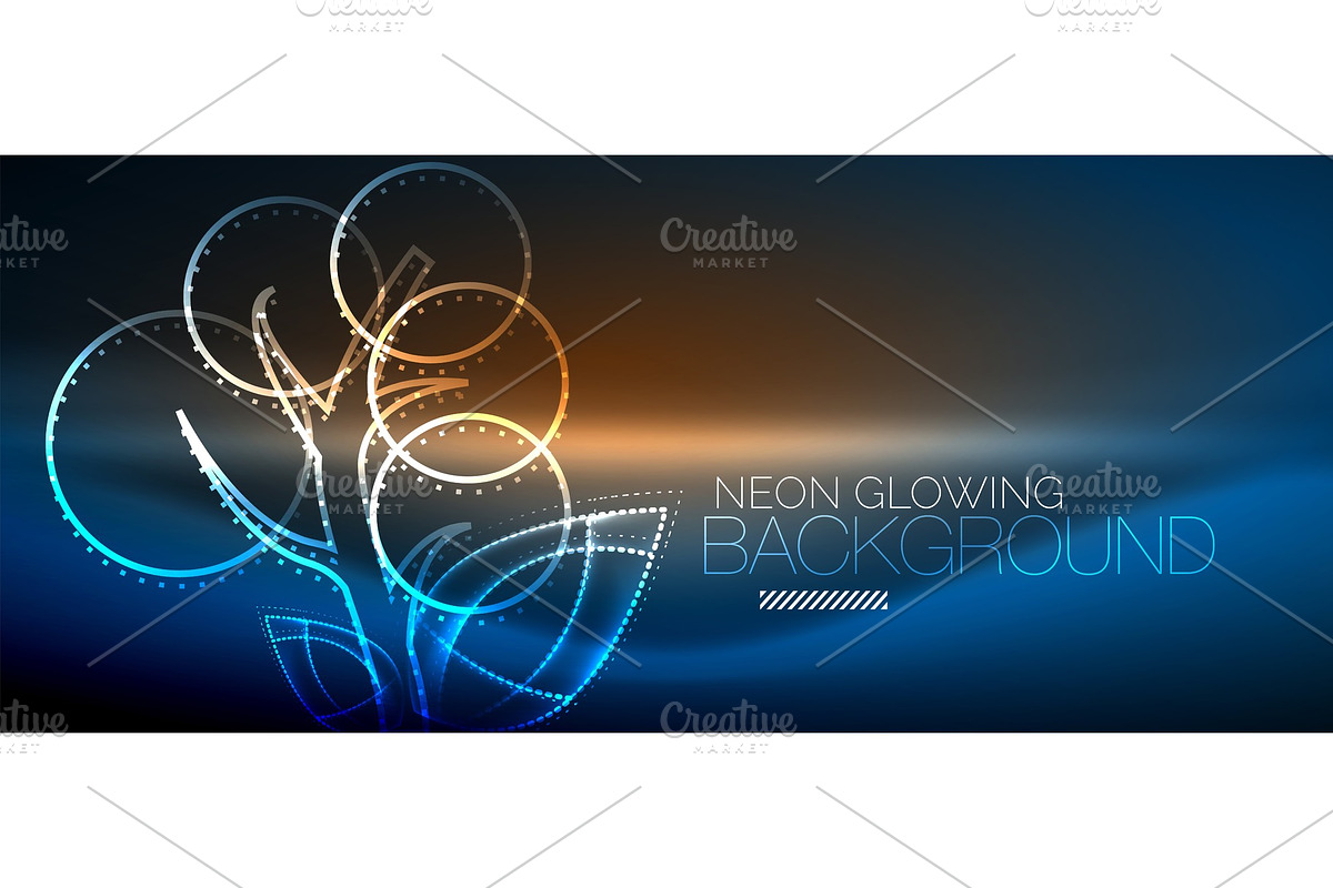 Vector neon glowing tree background, a Texture Graphic by antishock ...