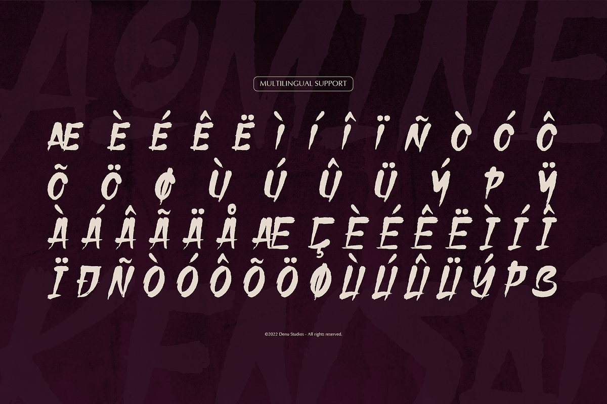 Aomine Kensai | Japanese Solid Brush, a Handwritten Font by Denustudios (Photo 12 of 12)