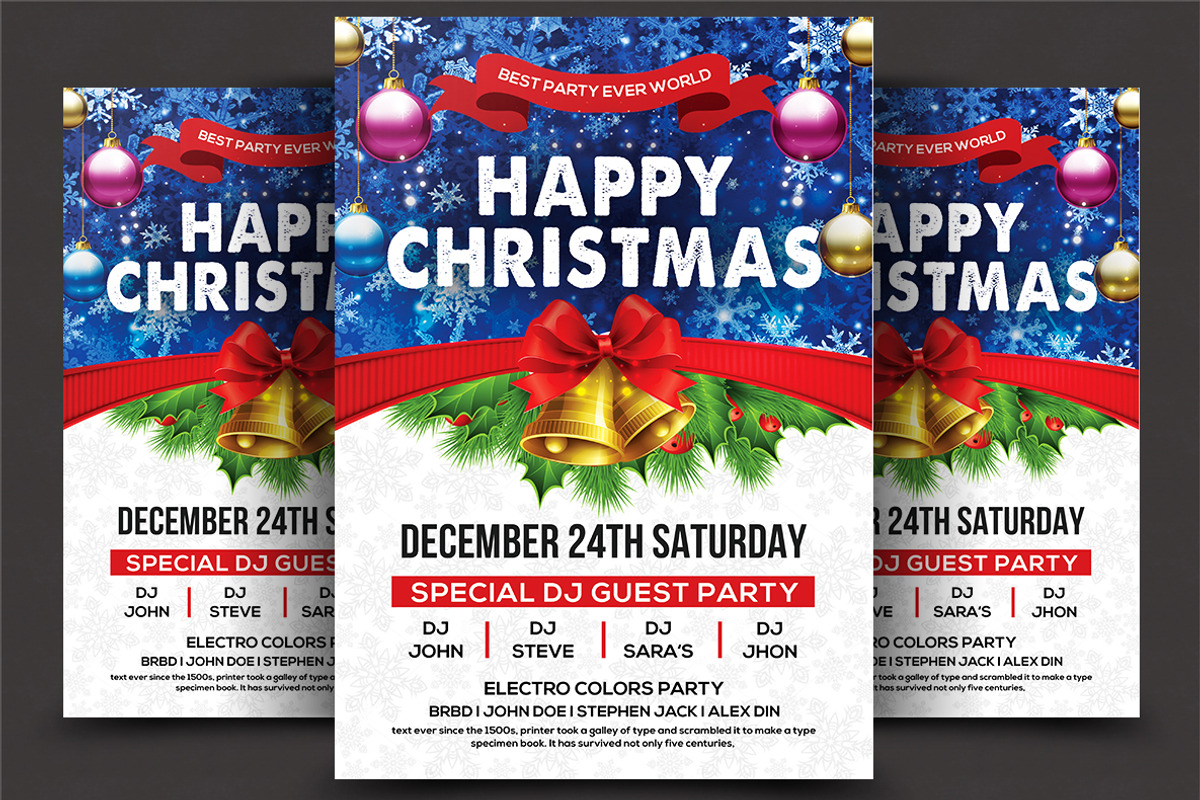 50-Christmas Flyers Bundle, a Flyer Template by AfzaalGraphics (Photo 32 of 49)