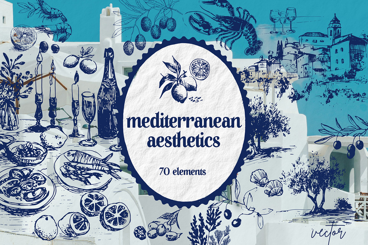 Mediterranean aesthetics, a Decorative Illustration by Chikovnaya (Photo 1 of 17)
