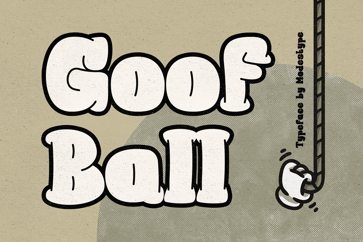 Goof Ball - Sporty Cartoon Font, a Sans Serif Font by Modestype Studio (Photo 1 of 11)