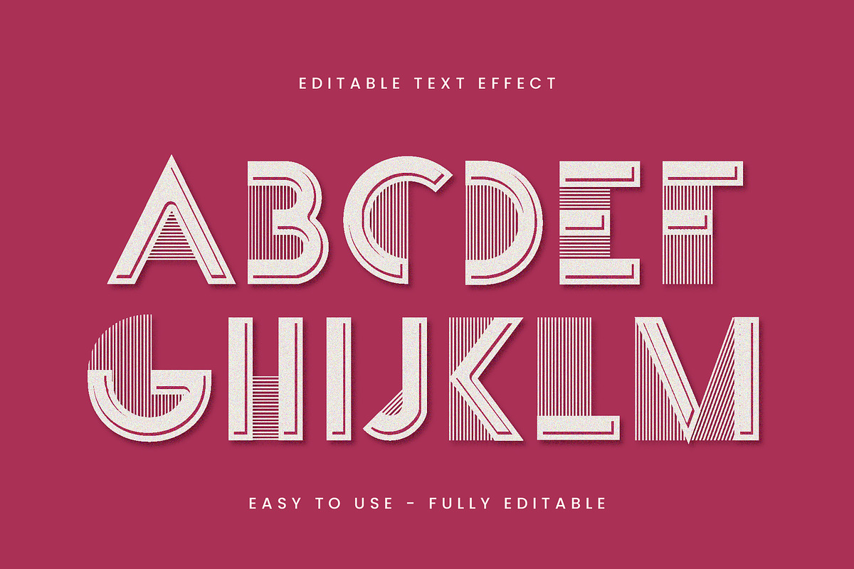 Geometric Line Art Text Effect preview 3