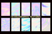 50% OFF 10 Holographic Textures, a Texture Graphic by LABFcreations (Thumbnail 1 of 3)