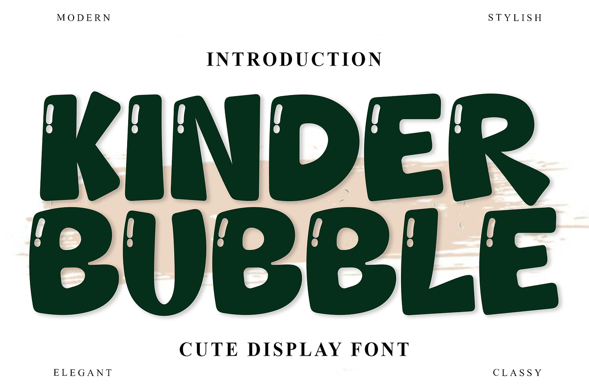 Kinder Bubble, a Script Font by InermediaSTUDIO (Photo 1 of 7)