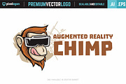 Augmented Reality Chimp Logo, a Branding & Logo Template by pixelogan (Thumbnail 1 of 3)
