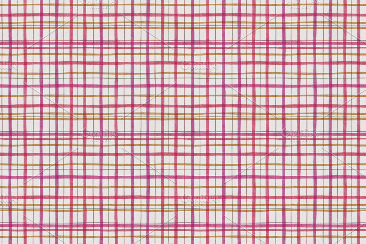 Watercolour Check. Seamless Patterns, a Pattern Graphic by Maria Budarkiewicz (Photo 9 of 10)