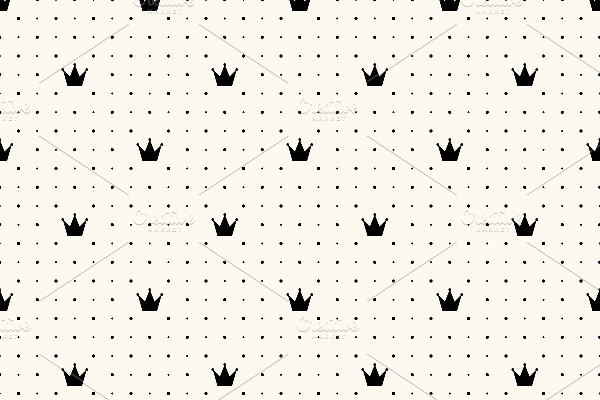 4 Monochrome Crown Patterns preview 2