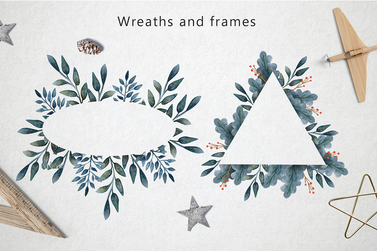 Merry Christmas - Watercolor Set, a Decorative Illustration by annasokol_ (Photo 3 of 10)