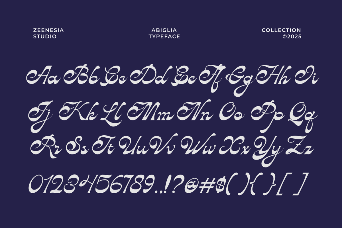 Abiglia, a Script Font by zeenesia (Photo 16 of 17)