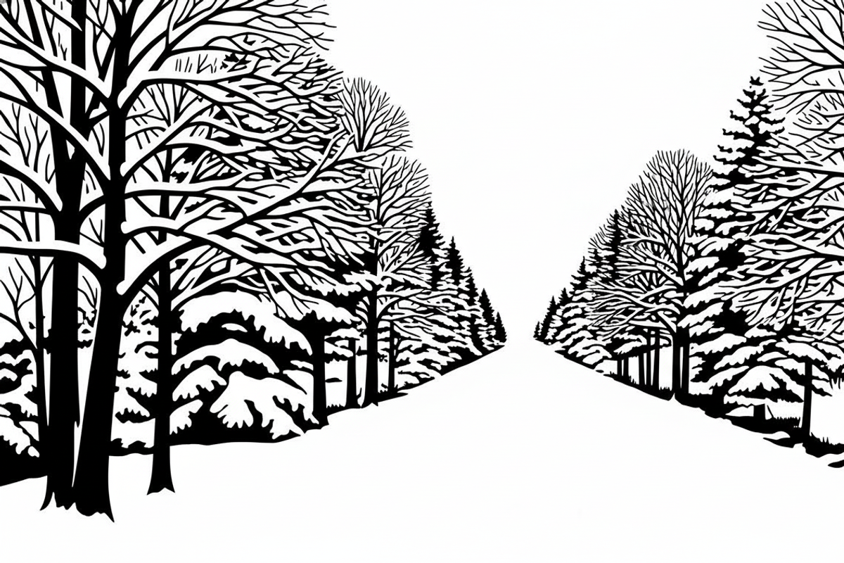 Winter Snow Silhouettes feature, an Illustration by Amazin_art (Photo 11 of 42)