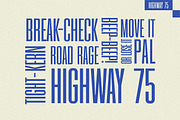 Highway 75 - Condensed Sans-Serif, a Sans Serif Font by Lateral Design (Thumbnail 11 of 16)